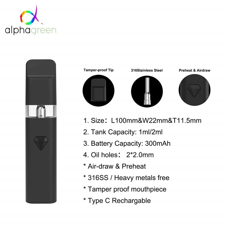 1/2ml Diamond Button Rechargeable Disposable Vape