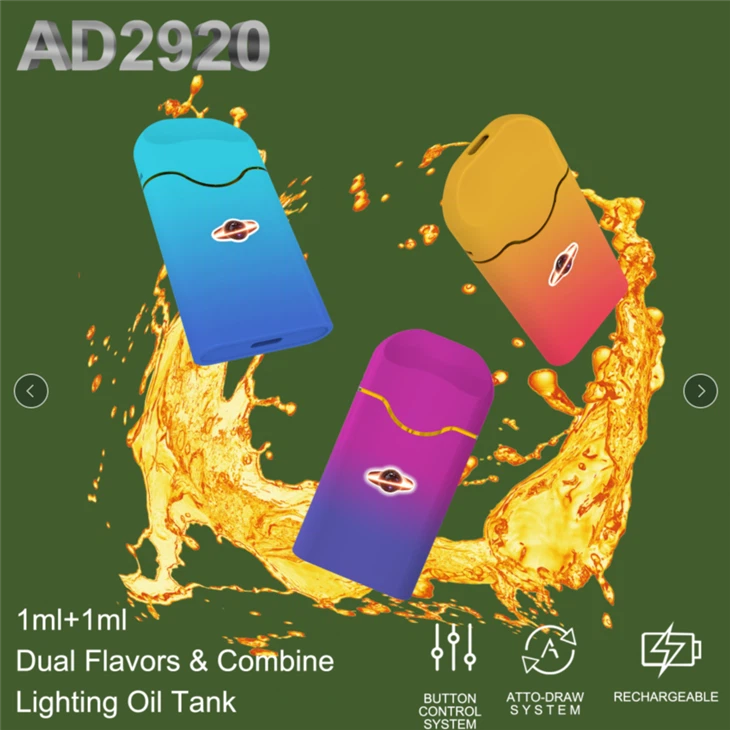 1ml+1ml,0.5ml+0.5ml Air-Draw Rechargeable Disposable Vape